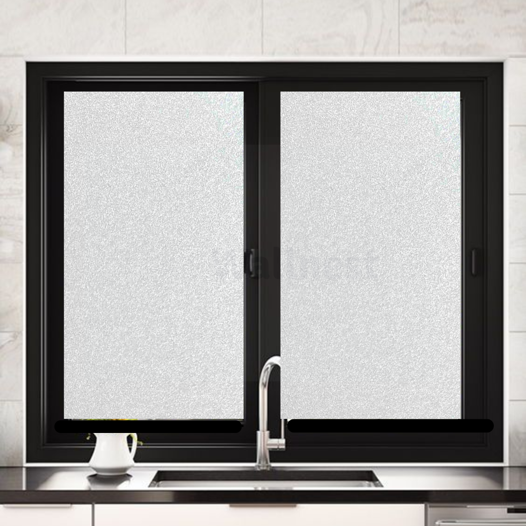 Wallnest Window Films Opaque Sparkle Frosted Home Security Self Adhesive for Bathroom Door Window Heat Control Anti UV Privacy Self-Adhesive, Heat Control, UV Protection