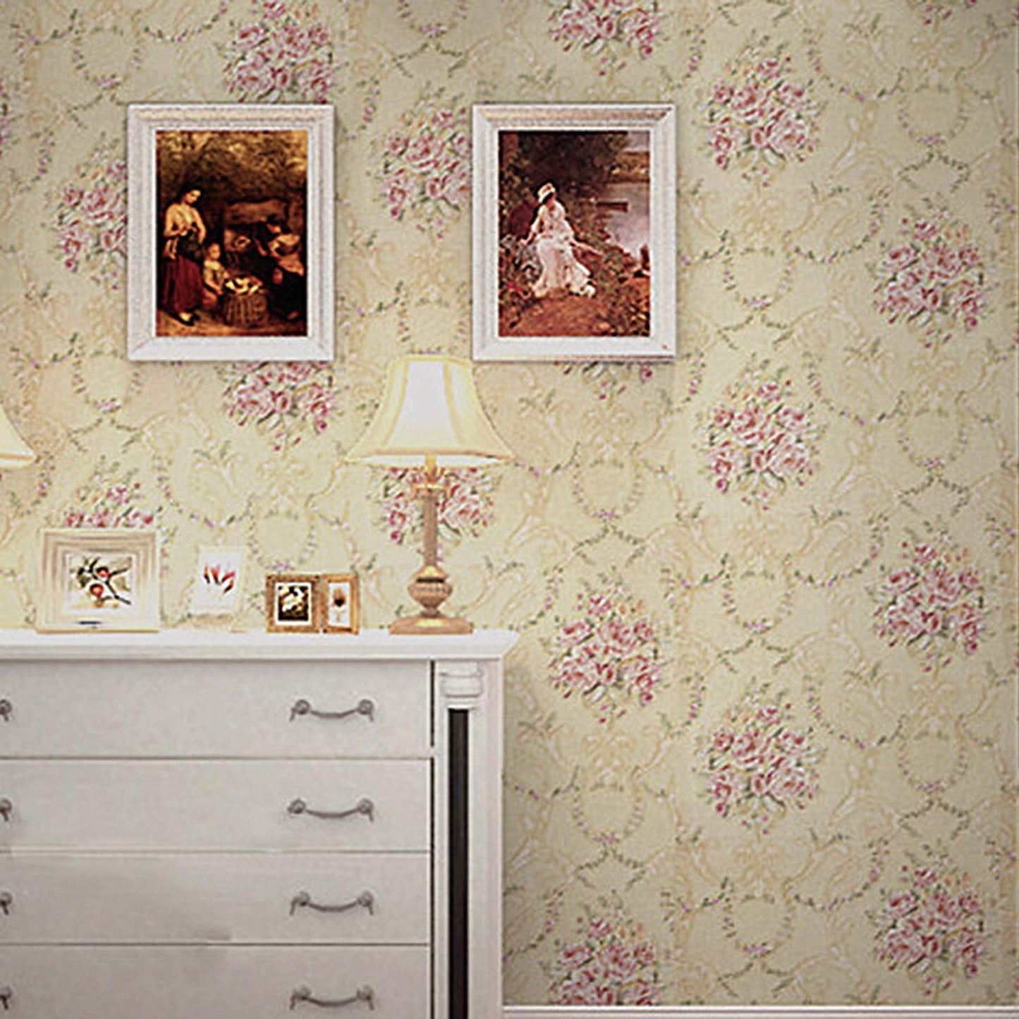 Pastel floral wallpaper design for cozy home interiors