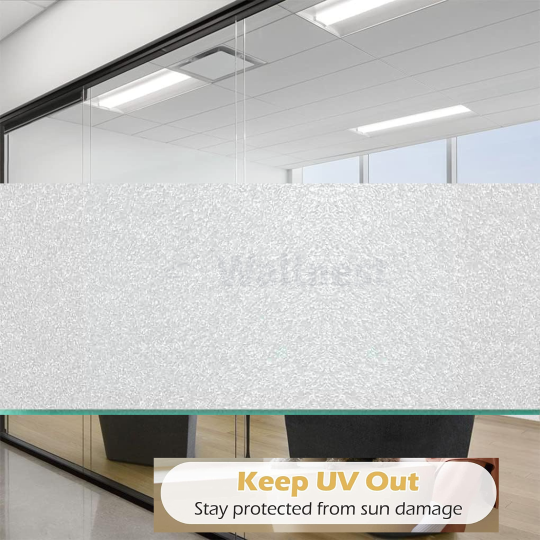 Wallnest Window Films Opaque Sparkle Frosted Home Security Self Adhesive for Bathroom Door Window Heat Control Anti UV Privacy Self-Adhesive, Heat Control, UV Protection