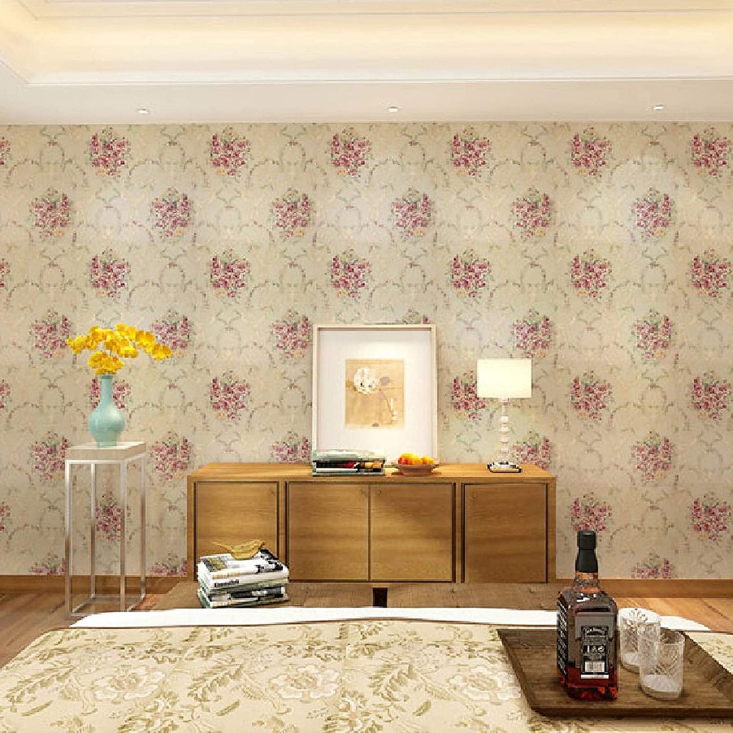 floral wallpaper cherry design