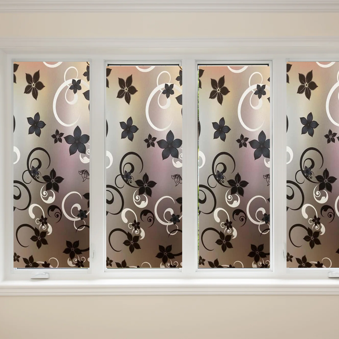 Wallnest rosted Vinyl Window Self Adhesive Frosted Glass Window Film Decoartive Window Privacy Film Heat Control Removable Window Sticker for Home Office Anti-UV