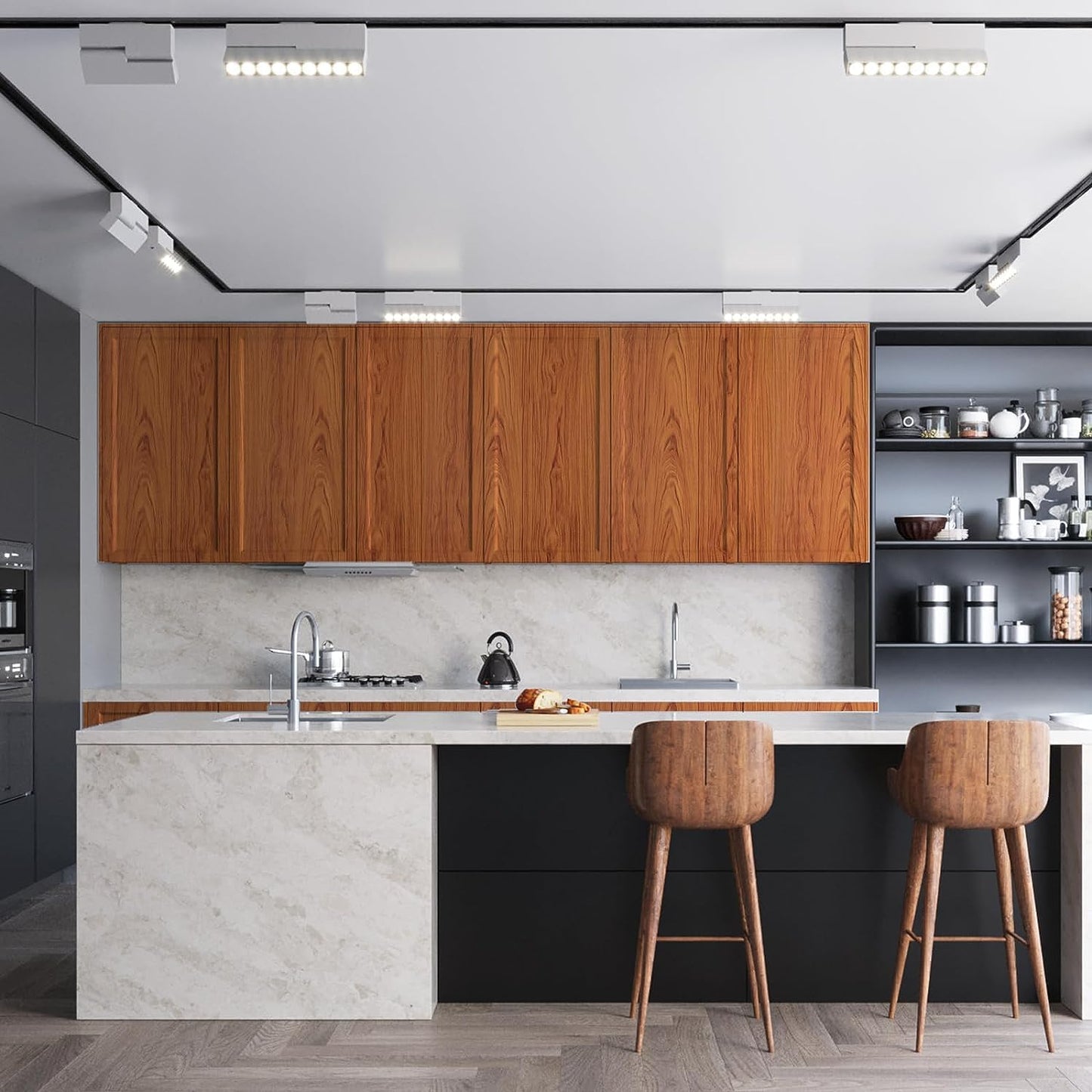 Wallnest Self-Adhesive Wood Grain Wallpaper – Peel and Stick Vinyl Wrap for Furniture, Walls, Doors & Kitchen Cabinets