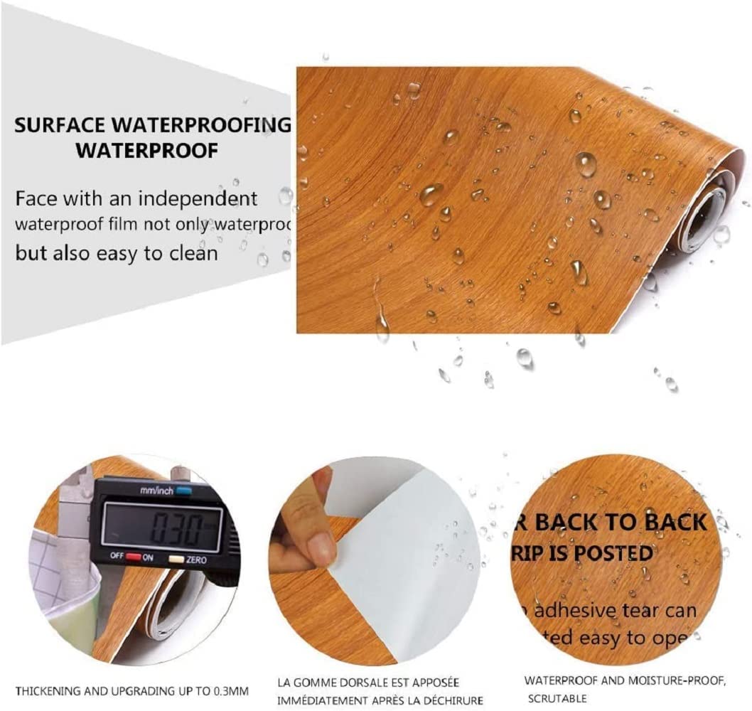 Wallnest Self-Adhesive Wood Grain Wallpaper – Peel and Stick Vinyl Wrap for Furniture, Walls, Doors & Kitchen Cabinets