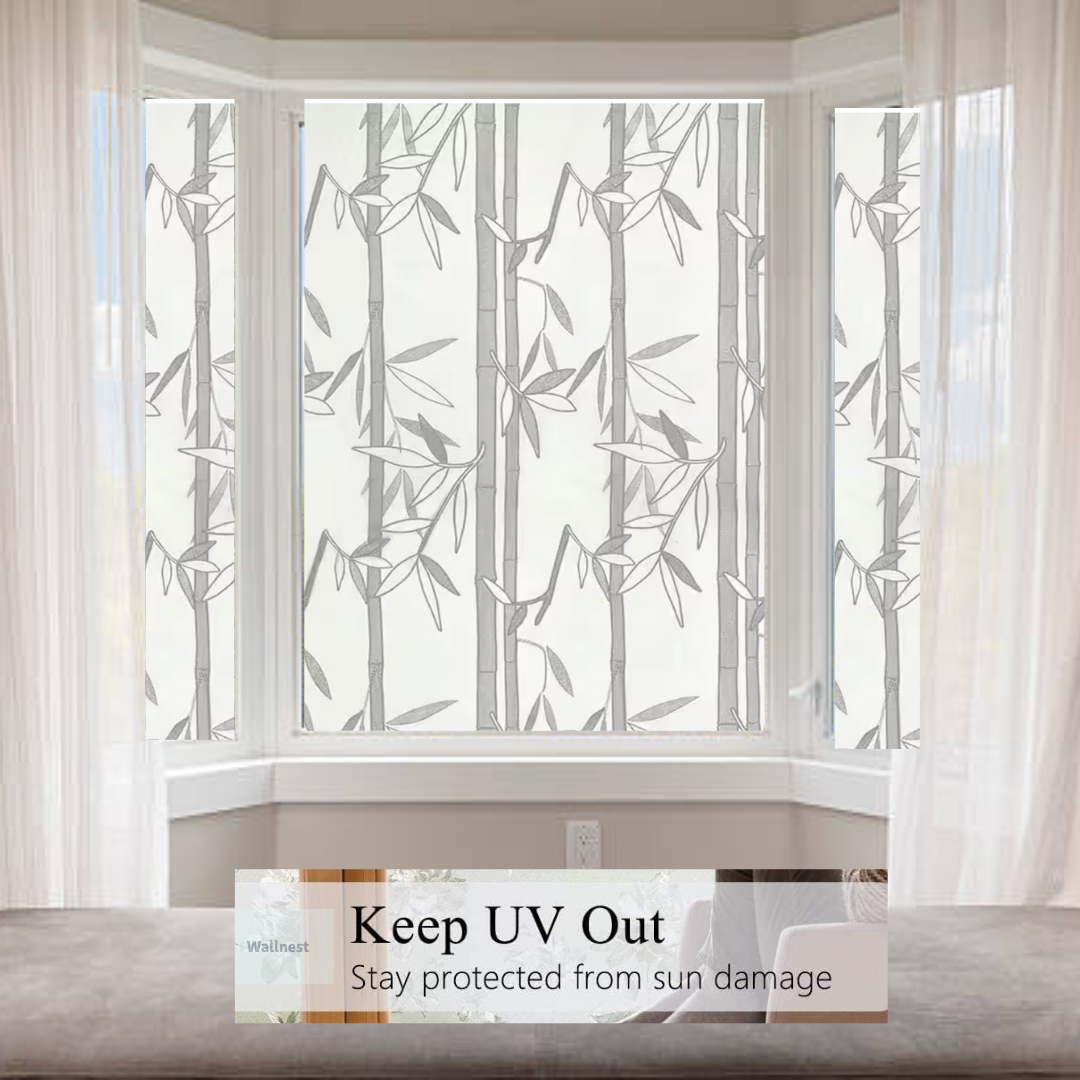 Wallnest Vinyl Frosted Privacy Glass Film for Glass, Office Decorative Sticker Wallpaper Vinyl Sheet for Door, Bathroom, Home UV Protection, Removable Decorative Film