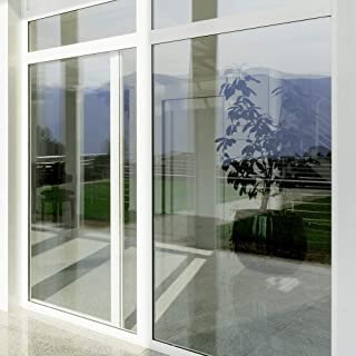 Wallnest Privacy Self-Adhesive Glass Vinyl Peel and Stick Window Film Daytime Privacy, Sun Blocking Heat Control Anti UV Reflective Film Window Tint