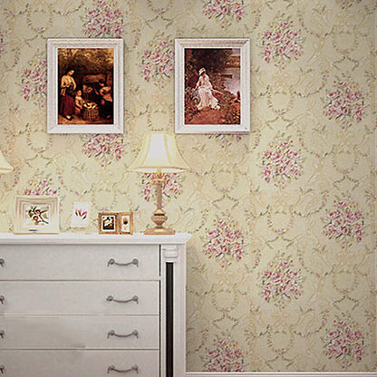 Pastel floral wallpaper design for cozy home interiors