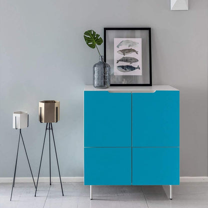 Wallnest Glossy Blue Wallpaper Peel and Stick Wallpaper Self Adhesive Removable Wallpaper Contact Paper for Cabinet