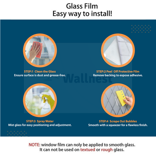 Wallnest 3D Tropical Fish Privacy Window Film, Self-Adhesive Decorative Glass Sticker, UV Protection, Reusable Frosted Glass Film Home Office Glass Stickers for Bathroom, Living Room