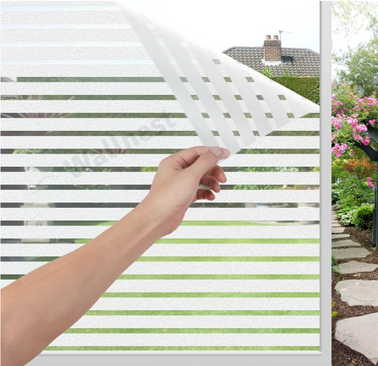 Wallnest Frosted Window Privacy Film – Self-Adhesive Vinyl for Glass Doors, Bathroom, Office, Living Room & Meeting Room – No Glue, Easy to Apply & Remove, UV Protection