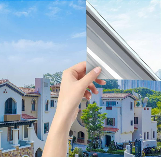 Wallnest One-Way Privacy Window Film, UV Blocking, Heat Control, Reflective Glass Tint for Home and Office Living Room Glass Vinyl Daytime Privacy, Sun Blocking Anti UV Reflective