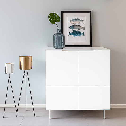 Wallnest White Glossy Vinyl Wallpaper, Self-Adhesive Decorative Film, Kitchen Cabinet Renovation Stickers, Waterproof Furniture Wrap enovation Furniture Decorative Film White Glossy